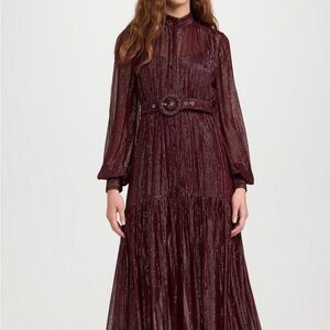 Hemant and Nandita | Long Dress with Buckle Belt | Size M